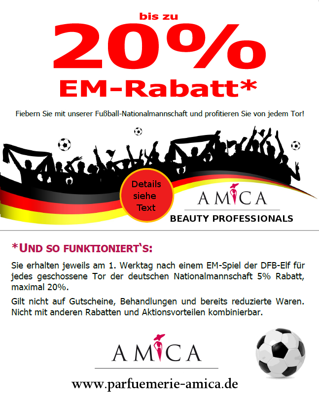 Fussball-EM-Aktion AMICA 20%